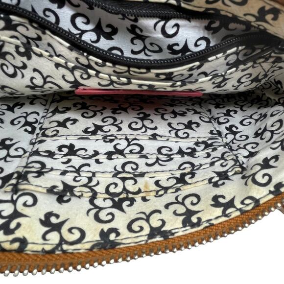 Hobo Purse Crossbody 'CRISTEL' Organizer Convertible Clutch Bag Cognac Brown - Picture 7 of 13